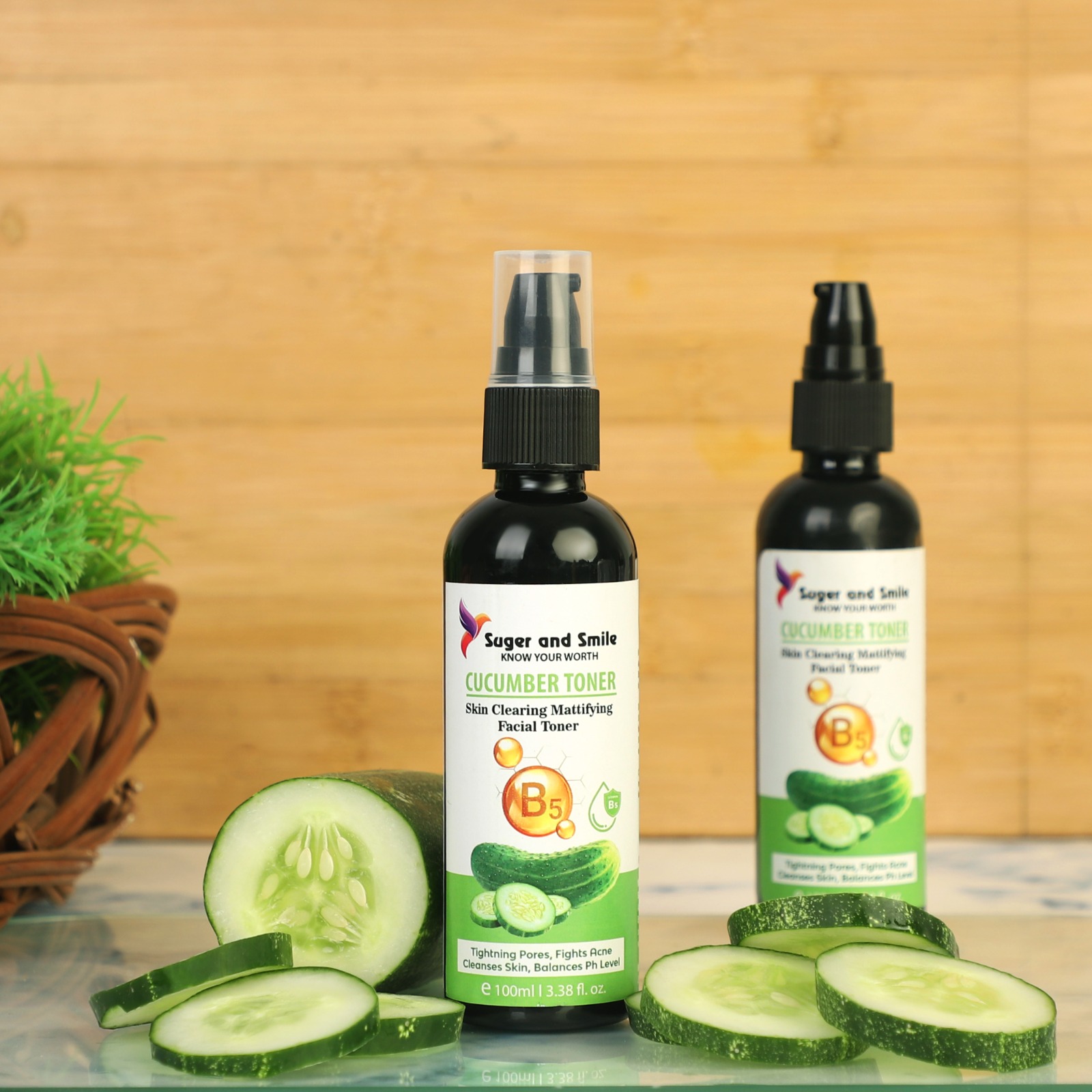 Cucumber face toner pack of 2(100ml each)